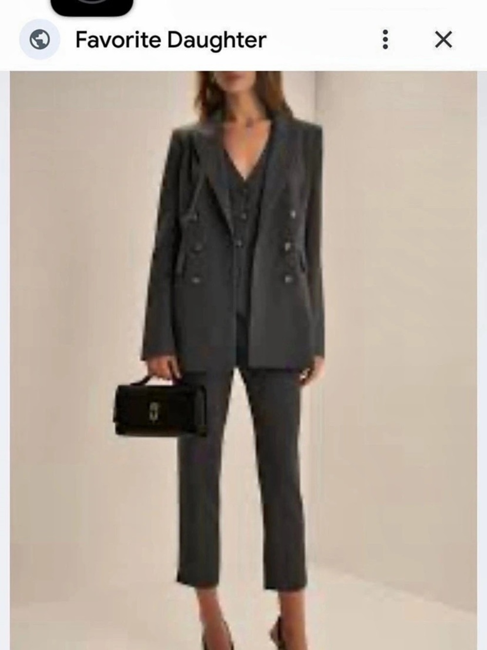 Favorite Daughter The Favorite Blazer Double Breasted Blazer in Gray Size Small